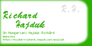 richard hajduk business card